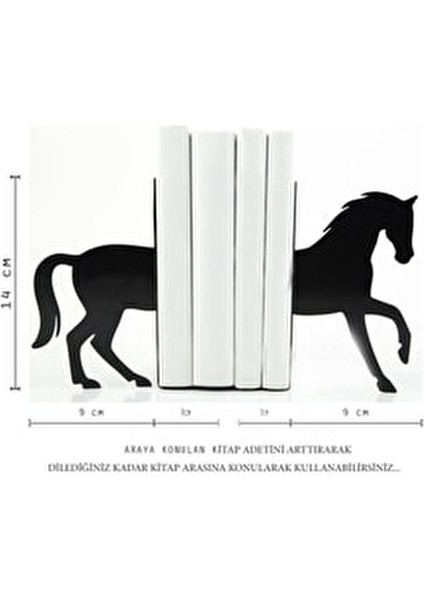At Figürlü Dekoratif Metal Kitap Tutucu fırsatları