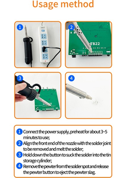 Otomatik Elektrikli Lehim Teneke 30W AC220V Desoldering Emme Pompası Lehim Kaldır Pompa Elektrikli Lehimleme Ütüleri Ab Fişi (Yurt Dışından) fırsatları
