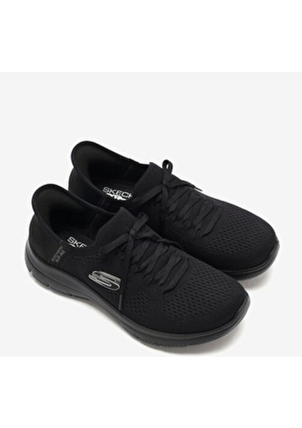 Summits-New Daily Kadın Siyah Spor Ayakkabı Konforlu Taban ve Hafif Tasarım