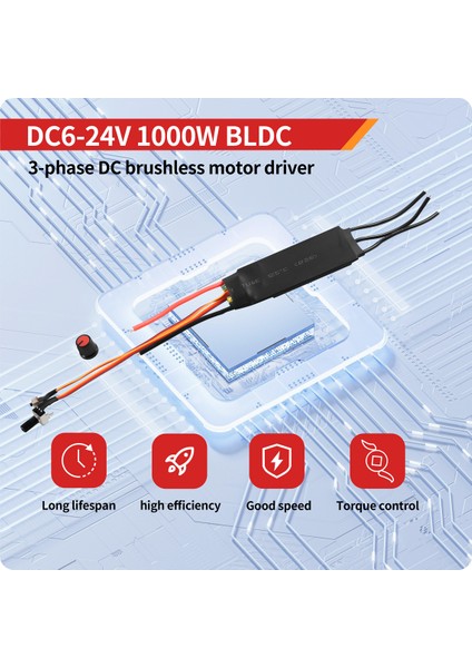 DC6-24V 1000W Bldc 3 Faz Dc Fırçasız Motorlu Sürücü Hallless Dc Motor Tahtası Hız Denetleyici Regülatörü (Yurt Dışından) fırsatları