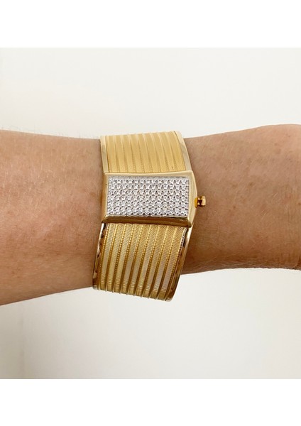 Taşlı Trabzon Altın Kelepçe