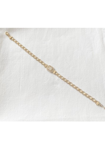 Baget Taşlı Spor Altın Bileklik