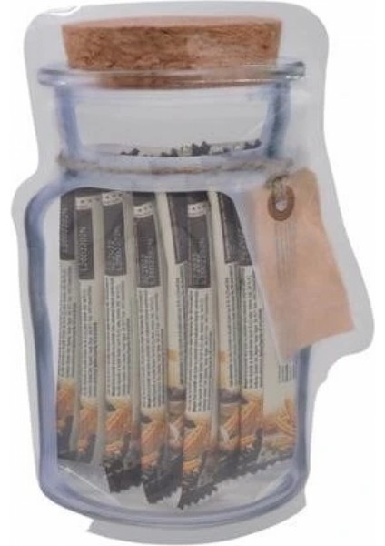 Kavanoz Görünümlü Kilitli Poşet Çıtçıtlı ve Pratik Torba 4 Adet modelleri