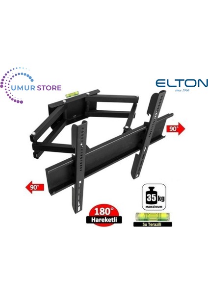 EL43DAL540C-S 43” Webos 32- 55 Inç Çift Kollu Hareketli LCD LED Tv Askı Aparatı fiyatları