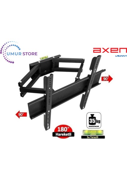 AX32DAB04-TNR 32'' Dahili Uydu Alıcılı Hd Ready 32- 55 Inç Çift Kollu Hareketli LCD LED Tv Askı Aparatı fiyatları