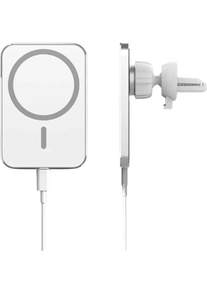 Kablosuz Şarj Aleti Magsafe Araç Içi Manyetik Şarj 15W Ios Uyumlu