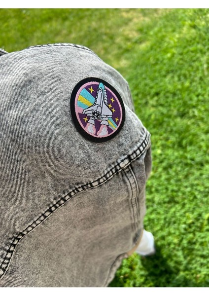Ütü ile Yapışan Dokuma Arma Seti Patch Yama Uzay, Nasa, Roket, Astronot, Yıldız, Space Modeli modelleri