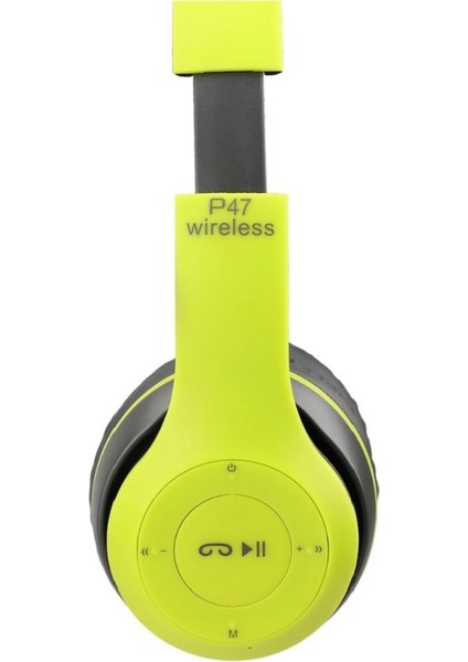merTeknik P47 Bluetooth Kulak Üstü Kulaklık Yeşil