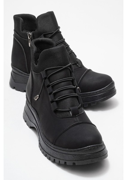 Kadın Bağcıklı Bot Siyah Zümrüt