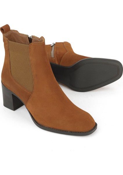 , Kadın Hakiki Deri Bot 1531020Z9805 Taba fırsatları