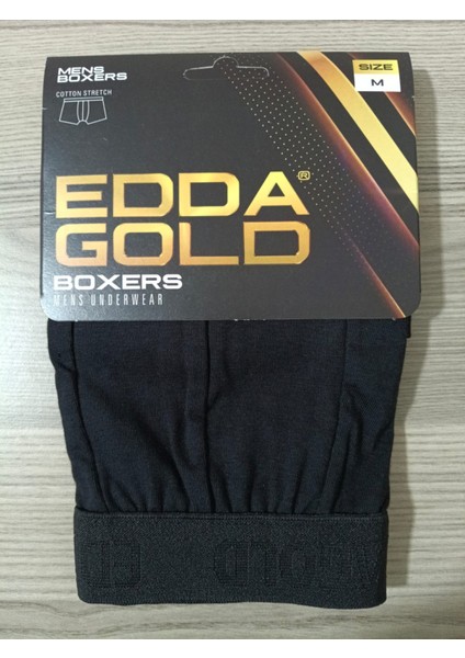 Gold Penye Kumaş Likralı Erkek Boxer - Siyah - Medium - 2li fiyatları