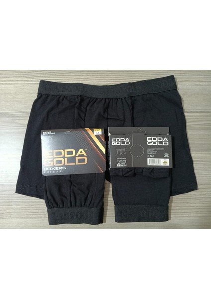 Gold Penye Kumaş Likralı Erkek Boxer - Siyah - Medium - 2li fırsatları