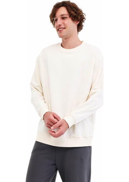 5W MB SN75 C Neck Sw 5pr Bej Erkek Sweatshirt A102033512