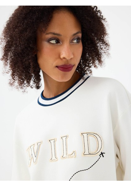 Beyaz Kadın Sweatshirt LF2040718 fırsatları