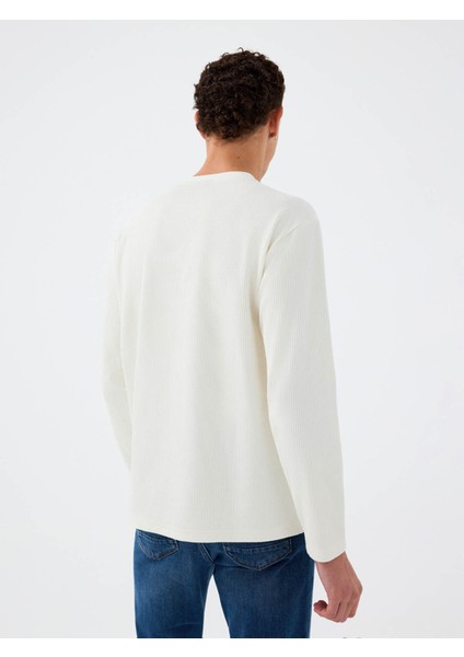 Beyaz Erkek Sweatshirt LF2037183 modelleri