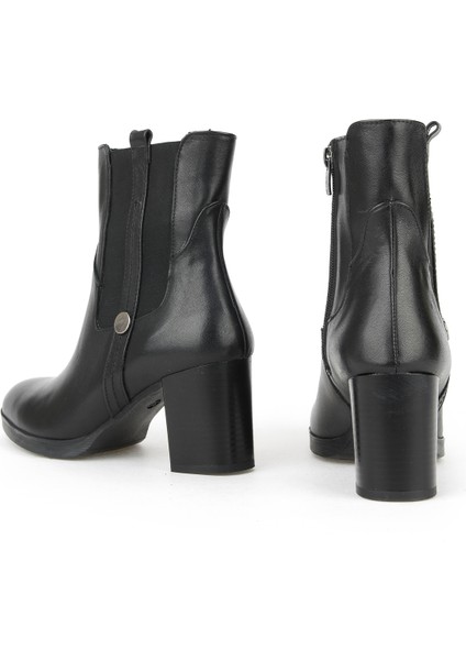, Kadın Hakiki Deri Bot 1531022Z7546 Siyah