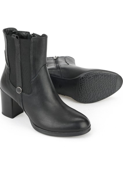, Kadın Hakiki Deri Bot 1531022Z7546 Siyah