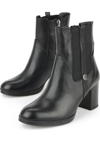, Kadın Hakiki Deri Bot 1531022Z7546 Siyah