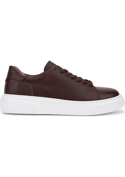 Erkek Hakiki Deri Kahverengi Sneakers & Spor Ayakkabı 1166 25501 Erk Ayk SK25-26 Kahve