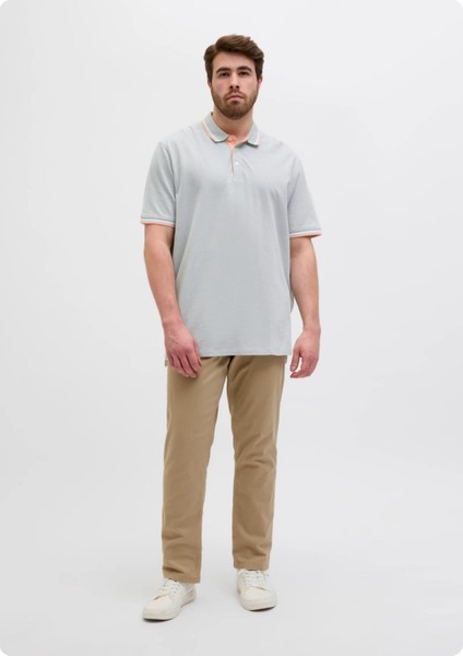 Jack&jones 12143859 Jjepaulos Polo Yaka Noos Battal Buyuk Beden Kısa Kol Tshırt modelleri