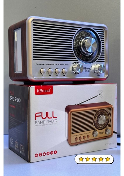 Gümüş Retro & Vintage Nostaljik Radyo Bluetootlu Fenerli Mini Kibar Fm Radyo - Bluetooth Hoparlör (Videolu Ürün)