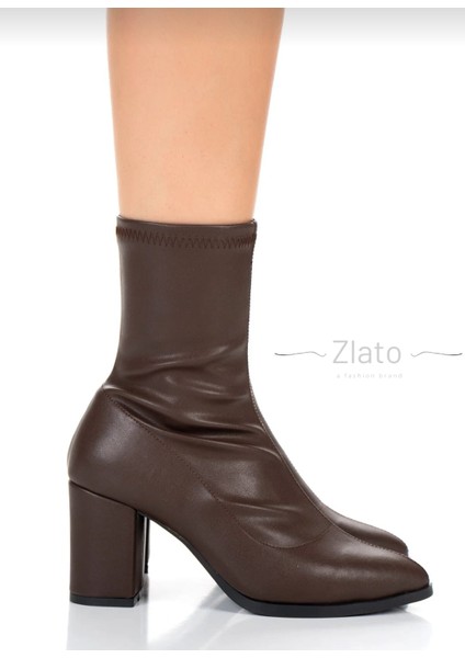 Kadın Kahverengi Streç Bot fiyatları