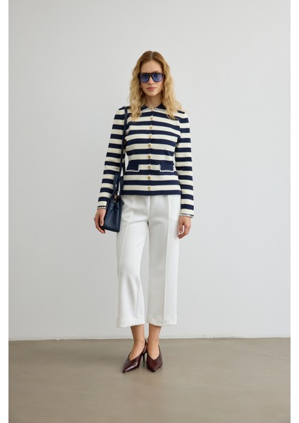 Dikiş Detaylı Scuba Pantolon Beyaz fiyatları