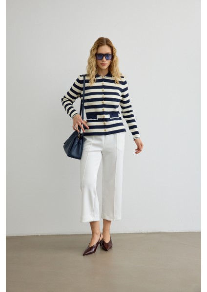 Dikiş Detaylı Scuba Pantolon Beyaz fırsatları