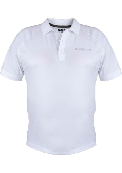 Kısa Kollu Polo Yaka Beyaz T-Shirt