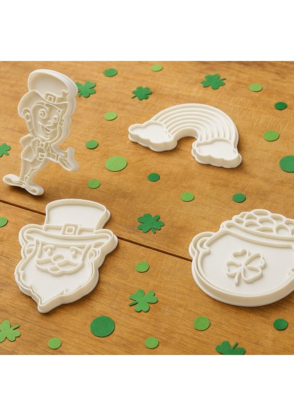 Şans Temalı Kurabiye Kalıbı Seti 4’lü Set - Gökkuşağı, Şapka, Karakter, Kazan fiyatları