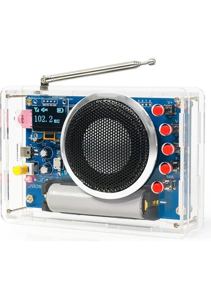 HU-077 Fm Radyo Dıy Kiti OLED Ekran Pil Şarj Edilebilir Kaynak Uygulama Montajı Üretim Kiti (Yurt Dışından) modelleri