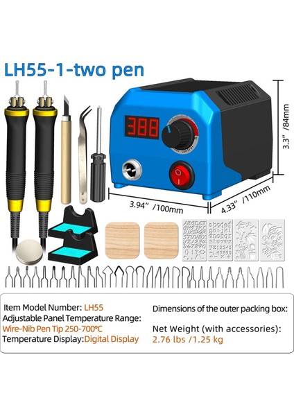 Ahşap Yakma Kiti Ahşap Aracı Dijital Ayarlanabilir Sıcaklık Ahşap Burner Kit Ahşap Brülör Takım Abd Fiş (Yurt Dışından) fiyatları