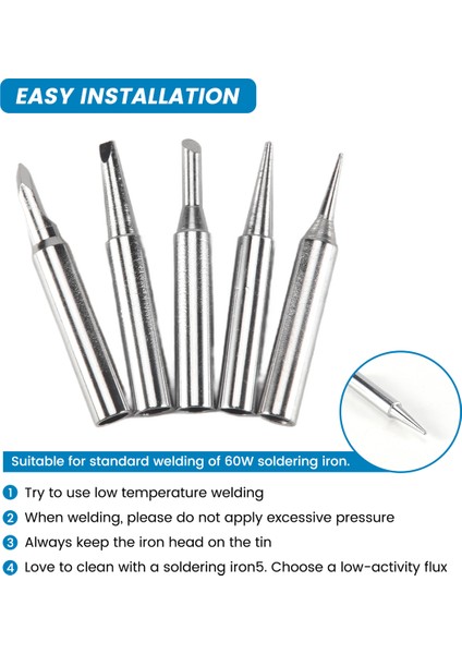 P36 Lehim Istasyonu Konik Kalk 60W Lehim Demir Uç 5 Pcs (Yurt Dışından) indirimleri