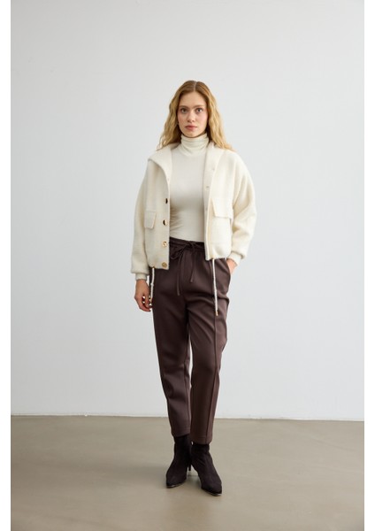 Havuç Kesim Scuba Pantolon Acı Kahve modelleri