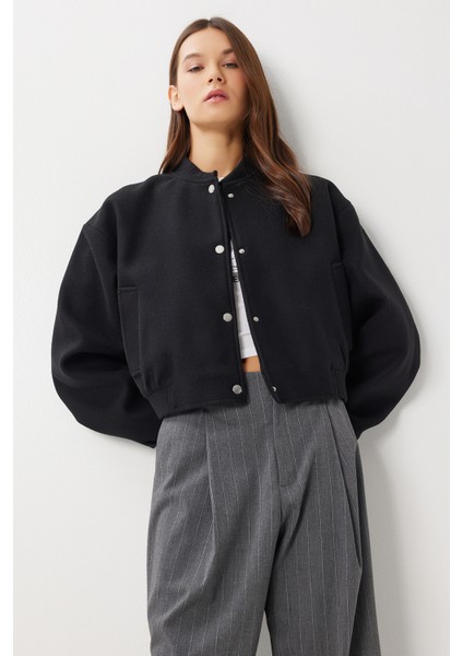 Kaşe Bomber Ceket LFG0164 Siyah fiyatları