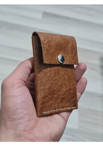 Hakiki Deri El Yapımı Kartlık Çift Taraf Çift Yön