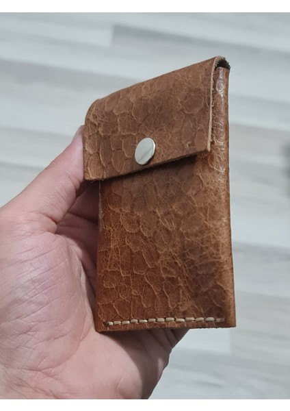 Hakiki Deri El Yapımı Kartlık Çift Taraf Çift Yön