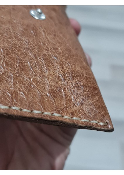 Hakiki Deri El Yapımı Kartlık Çift Taraf Çift Yön