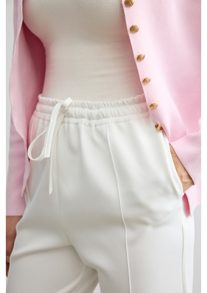 Havuç Kesim Scuba Pantolon Beyaz modelleri