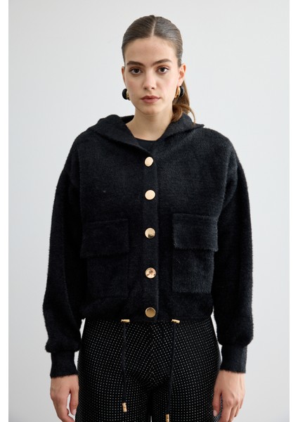Tüylü Triko Bomber Siyah fiyatları