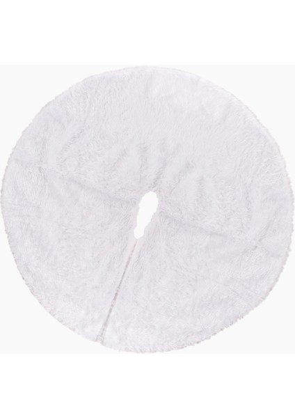 Beyaz Peluş Ağaç Altı Örtüsü 120CM