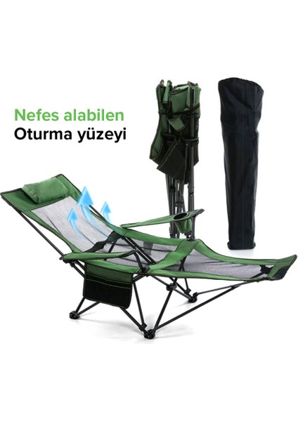 Şezlong Tipi Katlanabilir Kamp Sandalyesi indirimleri