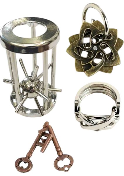 Hanayama 4 Adet Metal Puzzle En Çok Tercih Edilen Zorluk Seviyesi 6/6