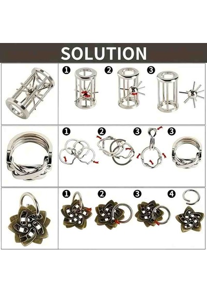 Hanayama 4 Adet Metal Puzzle En Çok Tercih Edilen Zorluk Seviyesi 6/6 fiyatları