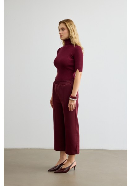 Dikiş Detaylı Scuba Pantolon Bordo fiyatları