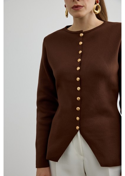 Noi Belden Oturtmalı Triko Hırka Acı Kahve fiyatları