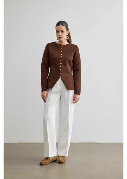 Noi Belden Oturtmalı Triko Hırka Acı Kahve fırsatları