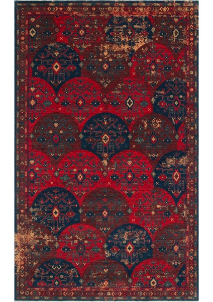Cadis Kdm 02 Red Multy Vintage El Emeği Yüksek Kara Tezgah Halısı