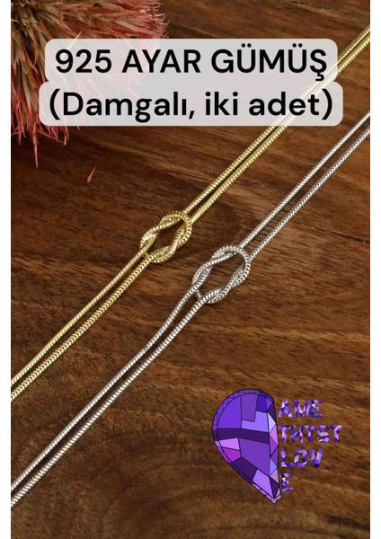 Aşk Düğümü Bileklik Çift Bilekliği Sevgili Bilekliği Hediye Düğüm Bileklik Çift Kombini