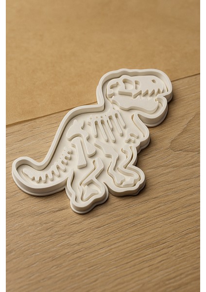 Dinozor Temalı Kurabiye Kalıbı - Fosil Desenli Eğlenceli Çocuk Kurabiye Kalıbı